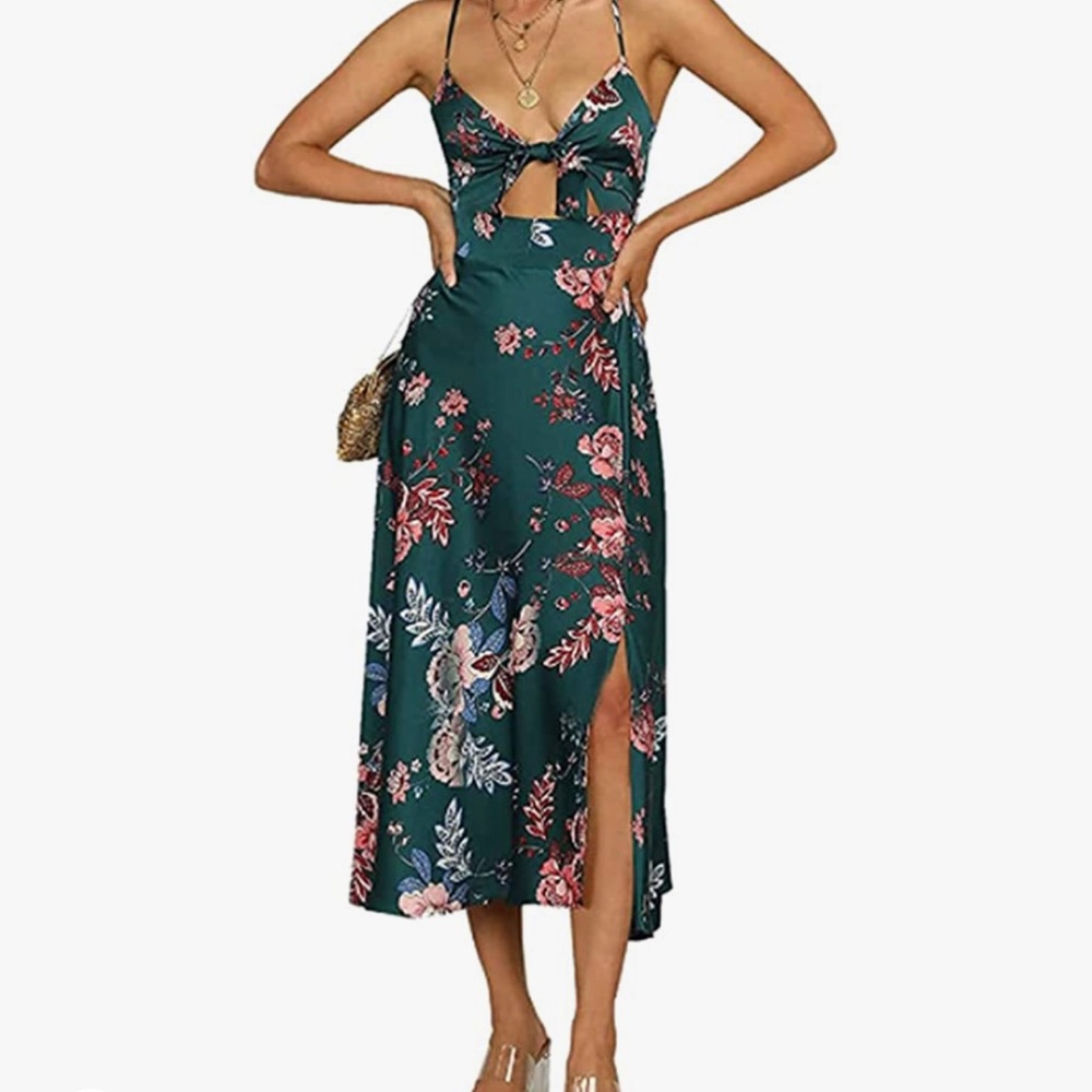 Tie front dress